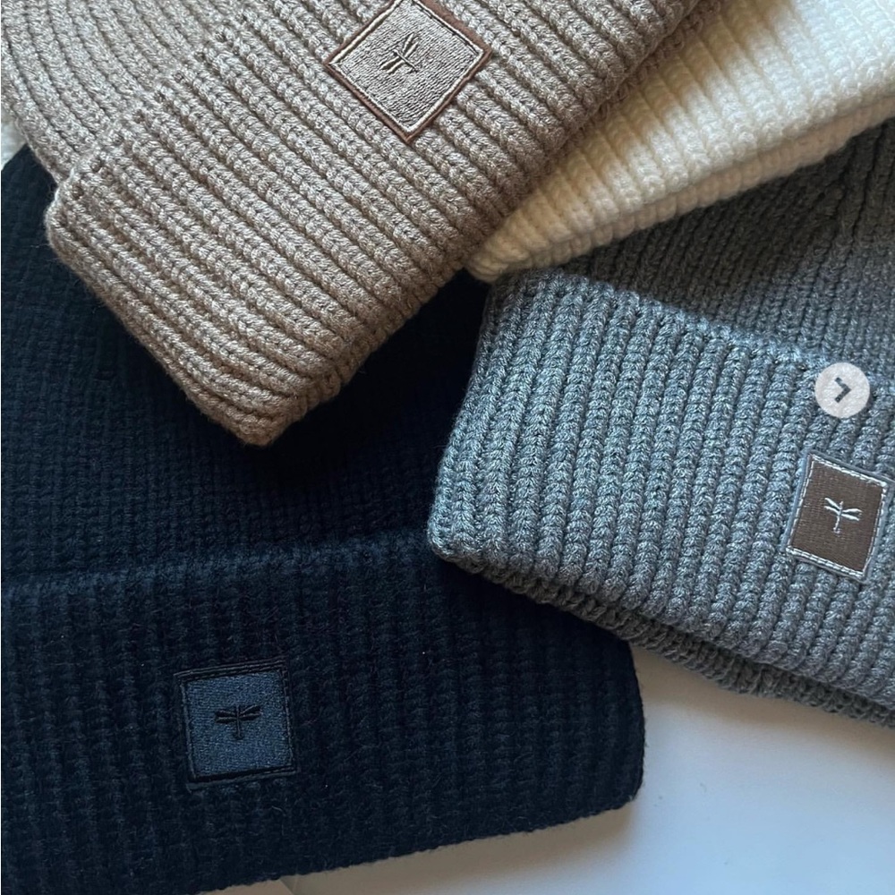 Tal by Frumee black thick beanie hat for ages 2-5